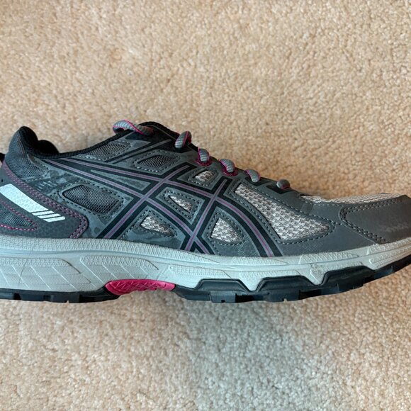 Asics Gel Venture 6 Women's Trail Running Hiking Shoes Size 9.5 Gray Pink T7G6N - Picture 6 of 10